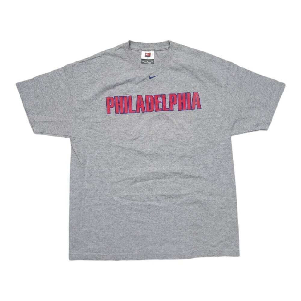 Vintage Philadelphia Phillies Nike Center Swoosh T Shirt Mens Large Y2K 2003 MLB